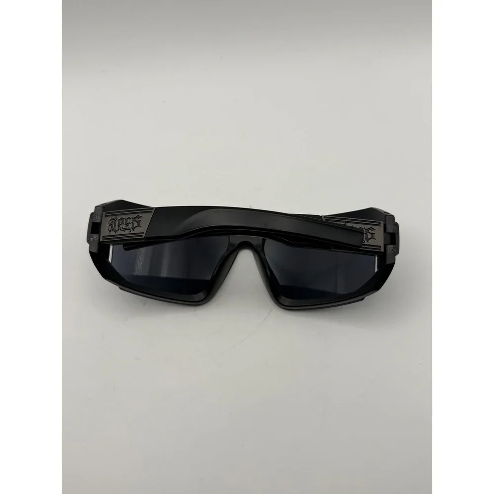 Locs Hardcore Shield Sunglasses Matte Black Wrap LOC91202-MB Dark Smoke Lens‎